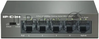 Коммутатор IP-COM F1105P-4-63W, 4×100 Мбит/с PoE + 1×100 Мбит/с, неуправляемый