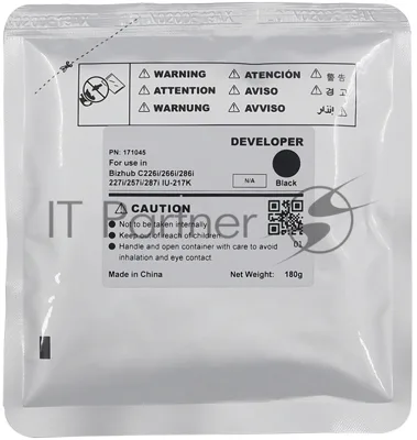 Девелопер CET DV-216K-Developer для KONICA MINOLTA Bizhub C227i/C257i/C287i черный, 180г, 600000 стр.