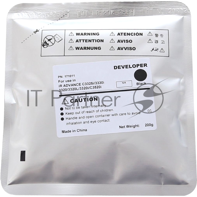 Девелопер для CANON iR ADVANCE C3320/3325i/3330/3525i/3530i CET Black, 200г, 240000 стр., CET171011