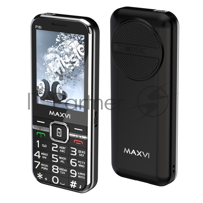 Мобильный телефон Maxvi P18i черный