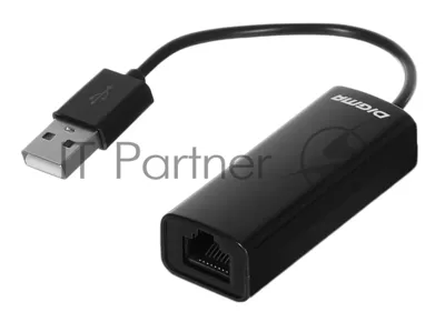 Сетевой адаптер Digma D-USB2-LAN100 Net Adapter Ethernet USB 2.0 (pack:1pcs)
