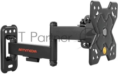 Кронштейн Arm media MARS-6 черный, 10 шт/уп. Кр. стал. настенный для TV 10"-32", max 25 кг, 5 ст св., нак. +5°-15°, пов. ±90° от ст. 62-270 мм. max VESA 100x100 мм.