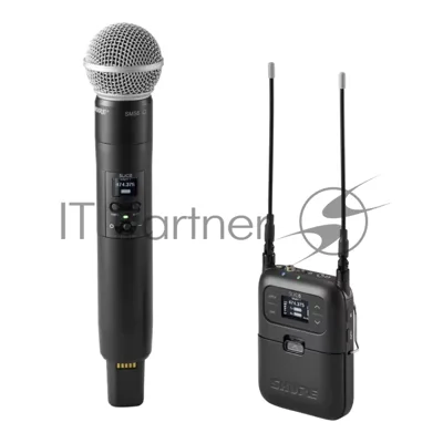 Ручной передатчик SHURE SLXD2/SM58=-H56 с капсюлем SM58. Частота UHF 518-562 МГц