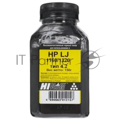 Тонер Hi-Black для HP LJ 1160/1320, Тип 3.7, Bk, 150 г, банка