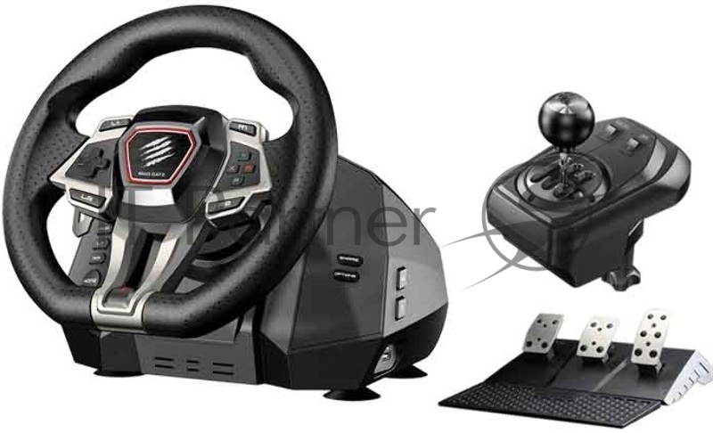 Руль Mad Catz M.2.X. PRO (USB, вибрация, 3 педали, рычаг переключения, D-Pad)