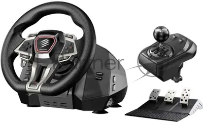 Руль Mad Catz M.2.X. PRO (USB, вибрация, 3 педали, рычаг переключения, D-Pad)