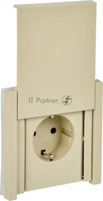 Розетка IEK FORTE&PIANO FP419 1-местная с заземлением с защитными шторками и крышкой безвинтовое крепление 16А IP44 ваниль