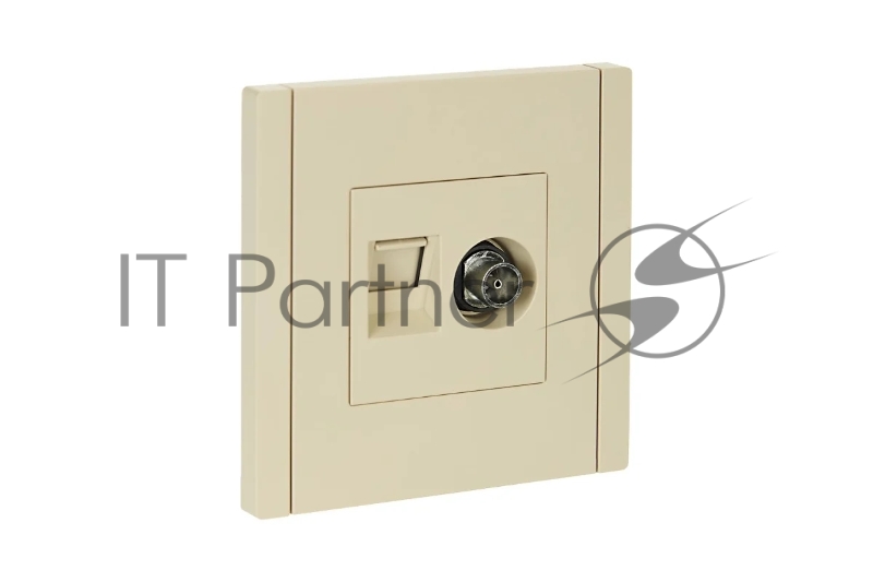 Розетка двойная TV+RJ45 кат.5E IEK FORTE&PIANO FP436 ваниль