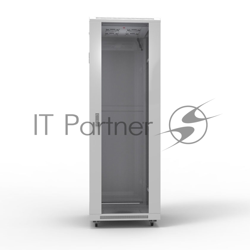 Шкаф серверный NTSS Премиум NTSS-R47U60100GS, напольный 47U 600x1000мм пер.дв.стекл металл 900кг серый 2210мм IP20