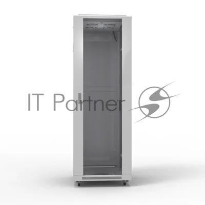 Шкаф серверный NTSS Премиум NTSS-R47U60100GS, напольный 47U 600x1000мм пер.дв.стекл металл 900кг серый 2210мм IP20