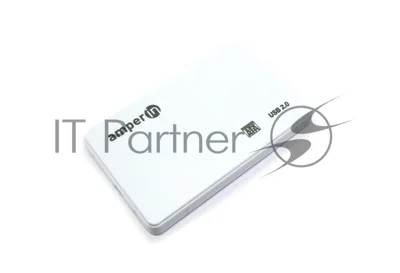 Корпус для жесткого диска Amperin AM25U2PW 2,5", USB 2.0, пластиковый, белый