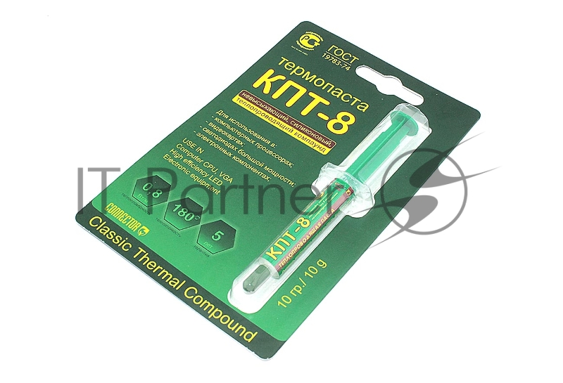 Термопаста КПТ-8 Connector, 10 г, 0.8 Вт/(м⋅К), шприц