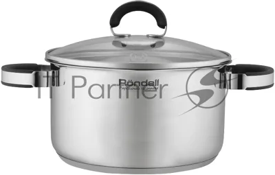 Кастрюля Rondell Brando RDS-1805 5.1 л. d=24 см (с крышкой) сталь
