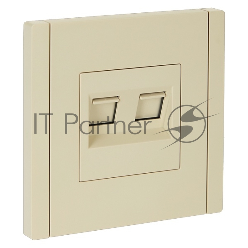 Розетка компьютерная IEK FORTE&PIANO FP434 2-ая RJ45 кат.6 ваниль
