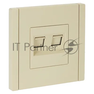 Розетка компьютерная IEK FORTE&PIANO FP434 2-ая RJ45 кат.6 ваниль