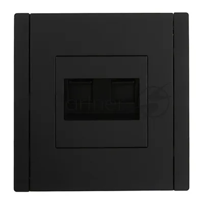 Розетка компьютерная 2-ая RJ45 кат.5E IEK FORTE&PIANO FP133 черный