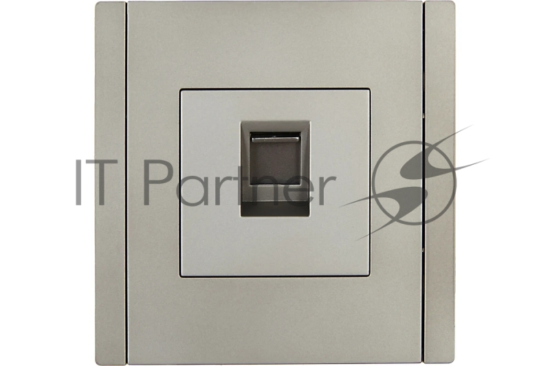 Розетка компьютерная RJ45 кат.5E IEK FORTE&PIANO FP532 сталь