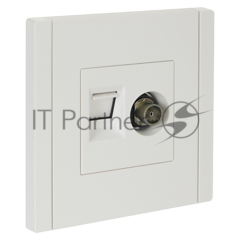 Розетка двойная TV+RJ45 кат.5E IEK FORTE&PIANO FP236 белый