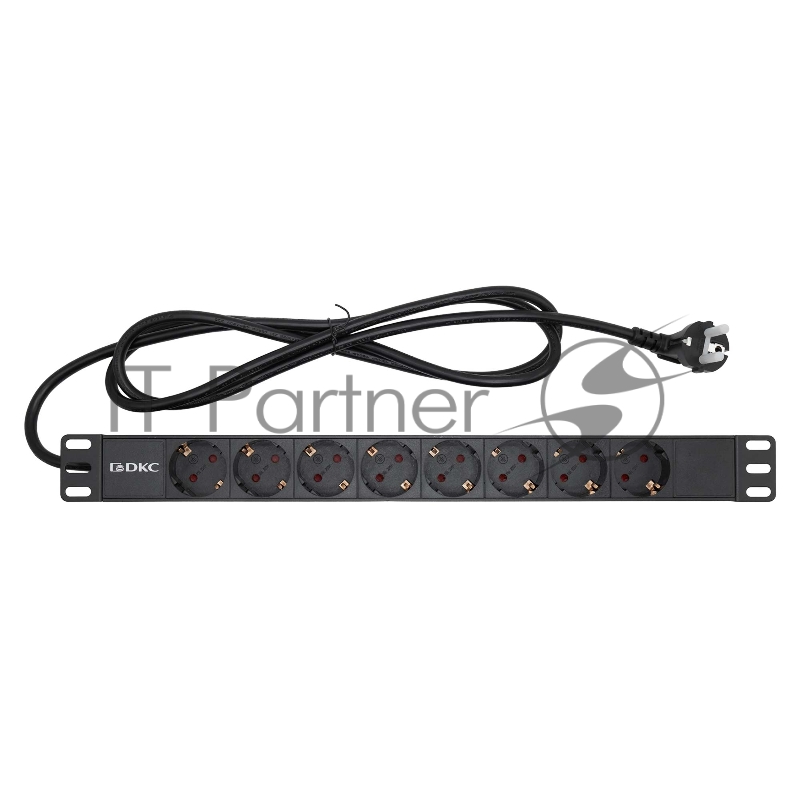 Блок розеток DKC R519SH8 для 19-дюймовых шкафов 8 розеток Schuko
