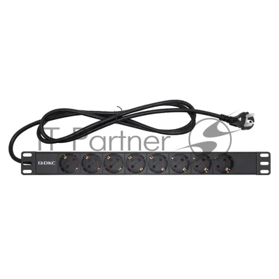 Блок розеток DKC R519SH8 для 19-дюймовых шкафов 8 розеток Schuko