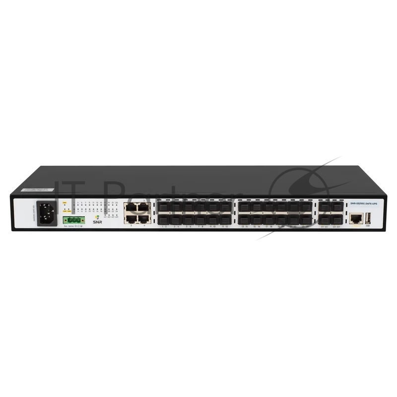 Коммутатор SNR SNR-S5210G-24FX-UPS, 20×1 Гбит/с SFP + 4×1 Гбит/с Комбо (RJ45/SFP) + 4×10 Гбит/с SFP+, управляемый