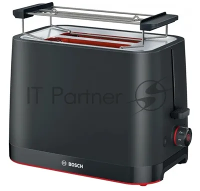 Тостер Bosch TAT3M123 чёрный, 2 слота