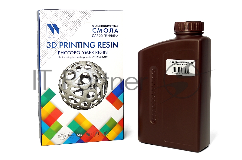 Фотополимерная смола NVPrint высокой детализации 14K Red Wax Resine для 3D печати 1 кг (бут)