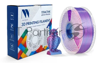 Филамент NVPrint Silk PLA+ Red/Blue для 3D печати диаметр 1.75мм длина 330 метров масса 1 кг