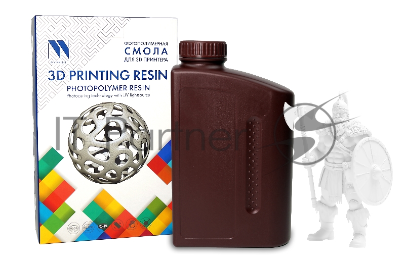 Фотополимерная смола NVPrint ABS Like Resin белый для 3D печати 1 кг (бут)