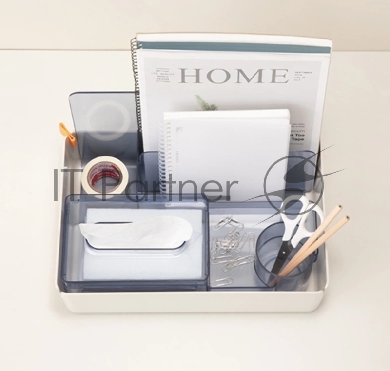 Короб для хранения Deli XDM33grey разборный 315x210x186мм серый пластик (упак.:1шт)