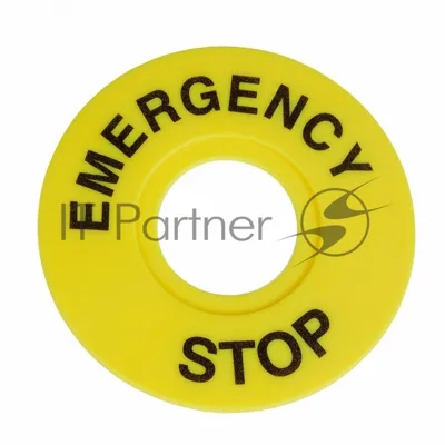 Бирка "Стоп" OptiSignal D22 A45-MH2260 круглая 60 мм (EMERGENCY STOP) ZBY9320