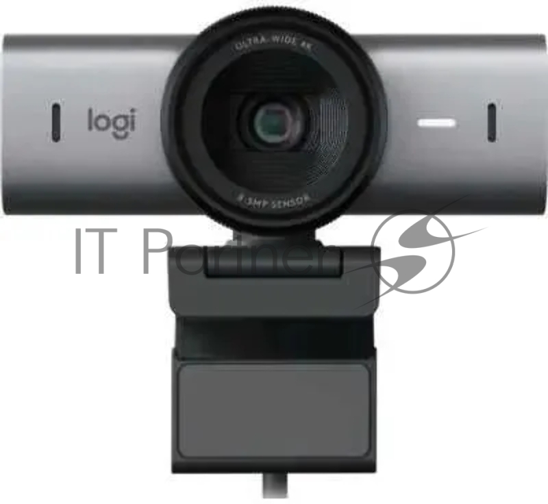 Веб-камера Logitech MX Brio 3840x2160, 30 кадр/с, USB Type-C, микрофон (2 шт, шумоподавление), автоматическая фокусировка, автоосвещение, HDR, шторка приватности, слежение за лицом, универсальное крепление, серебристый
