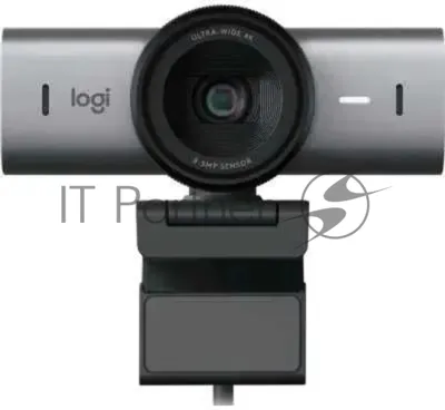 Веб-камера Logitech MX Brio 3840x2160, 30 кадр/с, USB Type-C, микрофон (2 шт, шумоподавление), автоматическая фокусировка, автоосвещение, HDR, шторка приватности, слежение за лицом, универсальное крепление, серебристый