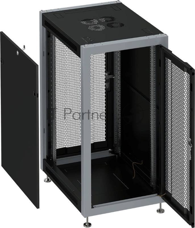 Шкаф коммутационный Sysmatrix (SL 6622.933) напольный 22U 600x600мм пер.дв.перфор. задн.дв.перфор. 800кг черный 51кг 180град. IP20