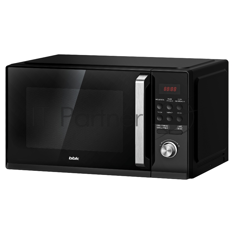 Микроволновая печь BBK 25MWS-954T/B черный, 25 л, 900 Вт, переключатели - кнопки, поворотный механизм