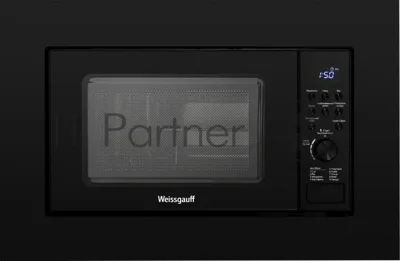 Встраиваемая микроволновая печь Weissgauff HMT-620 B Grill черный, 20 л, 700 Вт, переключатели - кнопки/поворотный механизм