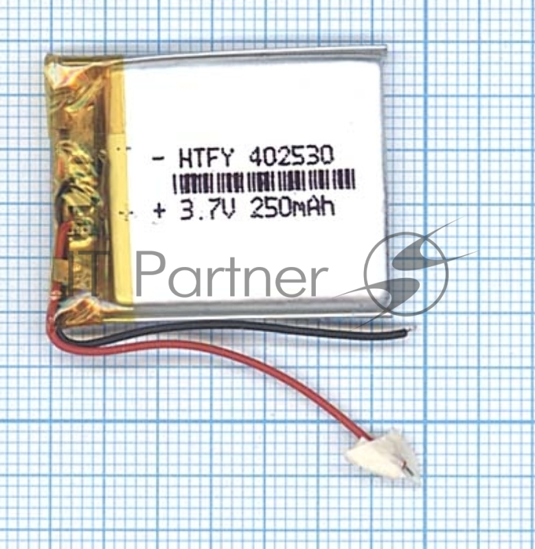 Аккумулятор Li-Pol (батарея) 4x25x30мм 2pin 3.7V/250mAh