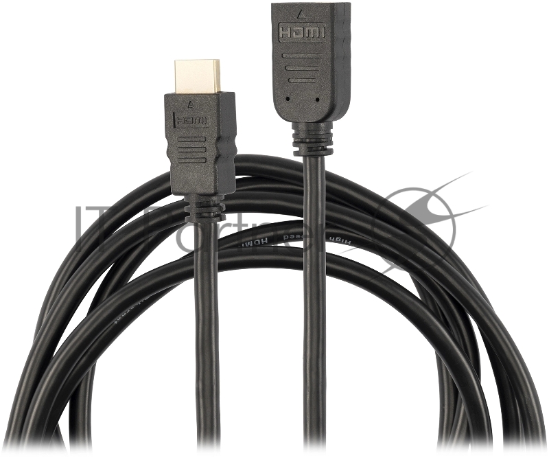 Кабель-удлинитель аудио-видео Buro HDMI (m)/HDMI (f) 1.5м. позолоч.конт. черный