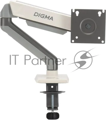Кронштейн для мониторов ЖК Digma D-MM101 серый 17"-32" макс.9кг крепление к столешнице поворот и наклон