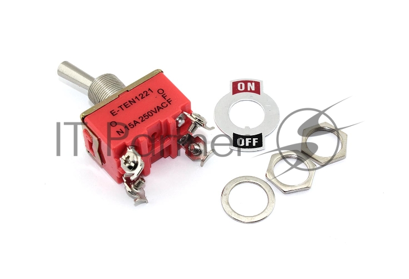Тумблер E-TEN1221, 250V, 15А, 4 контакта, клеммы под винт, ON-OFF
