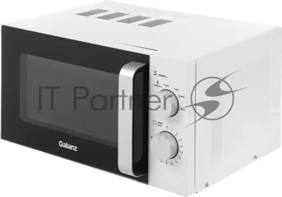 Микроволновая печь Galanz MOS-2401FMW белый, 20 л, 800 Вт, переключатели - поворотный механизм