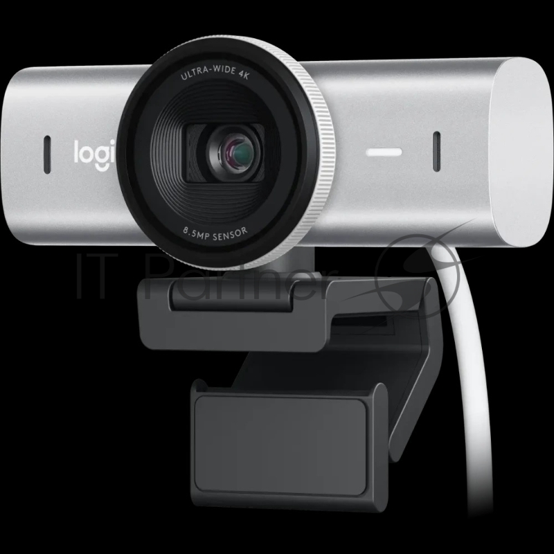 Веб-камера Logitech Brio MX 4K 3840x2160, 30 кадр/с, USB Type-C, микрофон (2 шт, шумоподавление), автоматическая фокусировка, автоосвещение, HDR, шторка приватности, универсальное крепление, светло-серый
