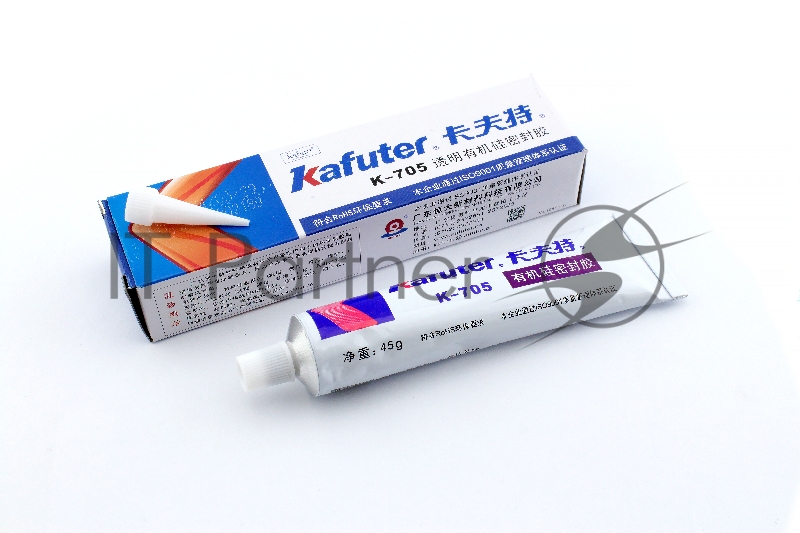Клей-герметик силиконовый Kafuter K-705 прозрачный 45 грамм