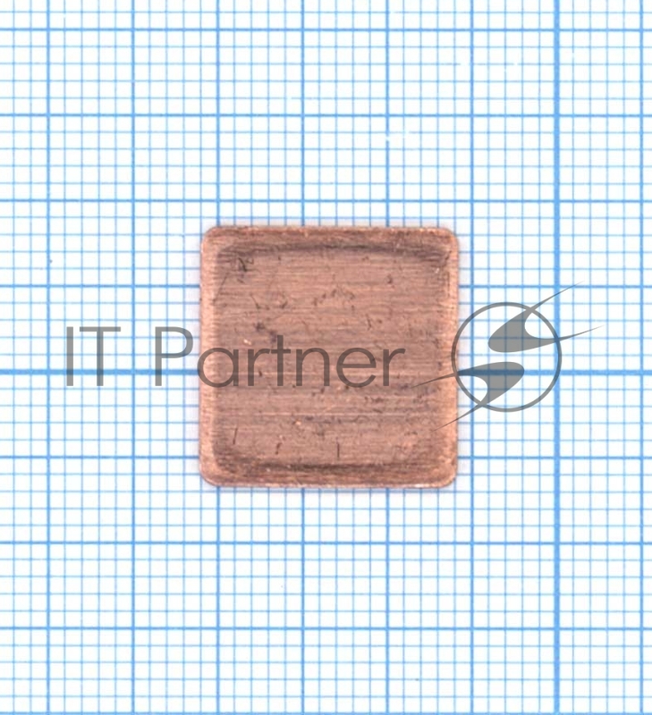 Медная термопрокладка 15x15x1.2 мм, 400 Вт/(м⋅К)