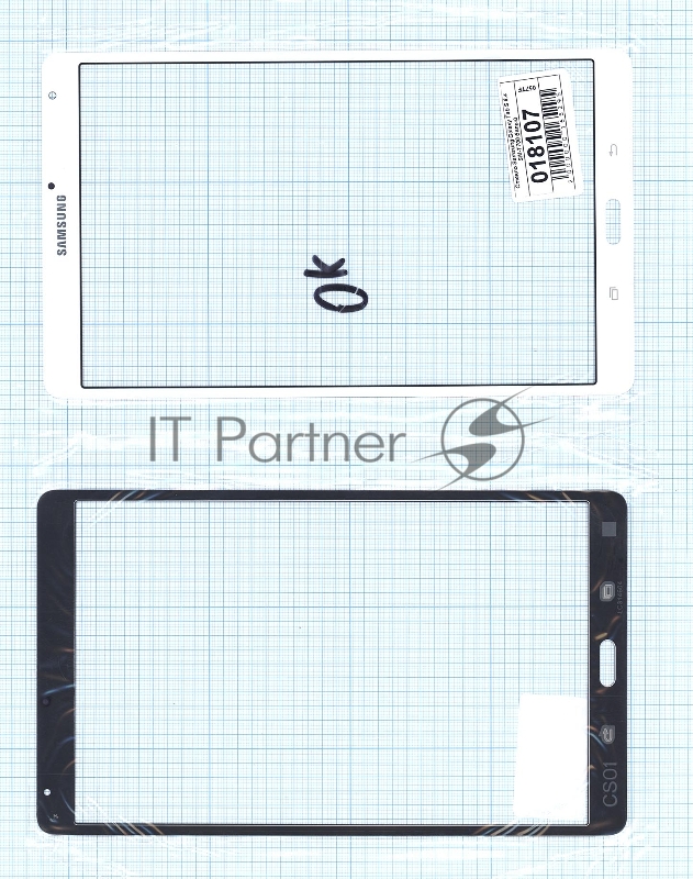 Стекло сенсора для Samsung Galaxy Tab S 8.4 SM-T700 белое