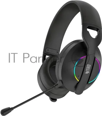 Гарнитура Acer OHR400 чёрный, беспроводная + проводная, USB/mini jack 3.5 мм, до 45 ч, подсветка
