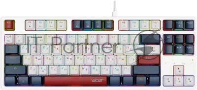 Клавиатура проводная Acer OKW305, USB, белый