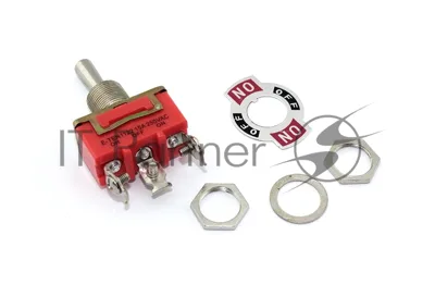 Тумблер E-TEN1122, 250V, 15А, 3 контакта, клеммы под винт, ON–OFF–ON