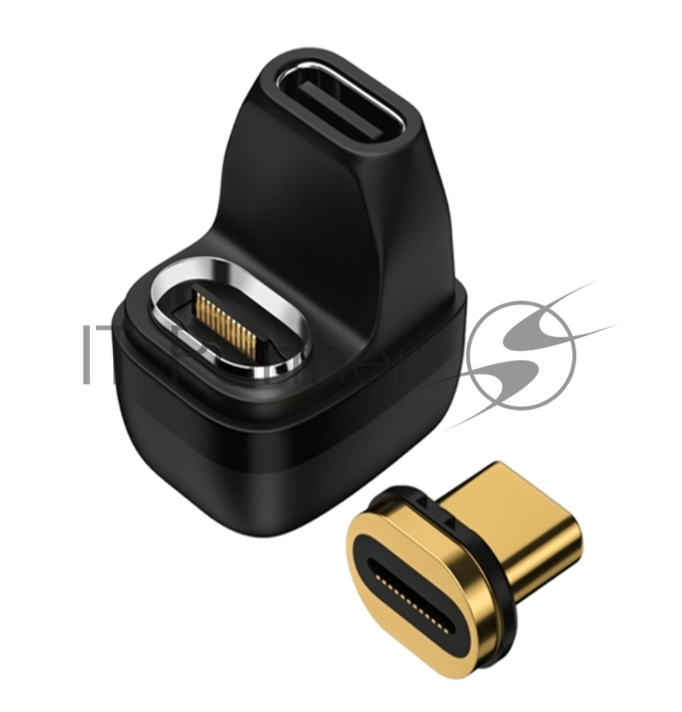 Переходник USB 4 Type-C мама-папа разворот с магнитным разъемом