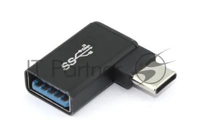 Переходник OTG USB Type A мама на Type-C папа угловой